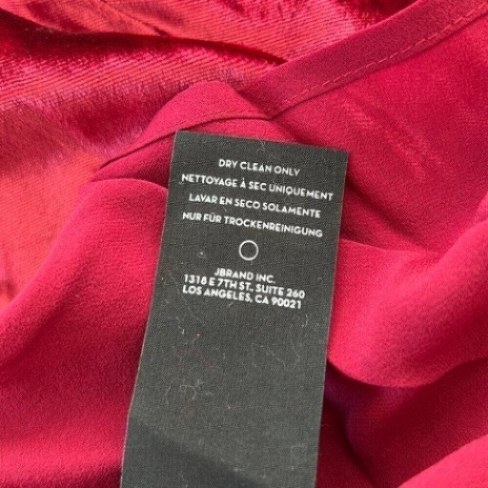 J Brand Lucy Red Velvet and Silk Cami Tank Top New - Picture 5 of 7